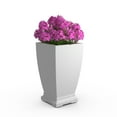 thumbnail image 2 of Acadia 16” x 16” x 28” Square White Self Watering Plastic Planter, 2 of 11