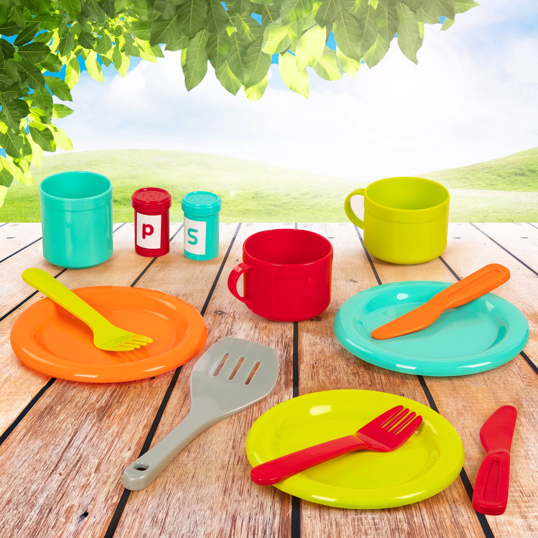 Battat Deluxe Kitchen Plastic Playset Pretend Play Cooking & Baking Accessories for 2 Years +