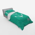 thumbnail image 3 of Ambesonne Nautical Bedding Set 4 Pcs, Anchor Heart Shapes, Queen, Green Pink White, 3 of 3