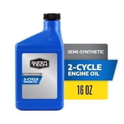 Super Tech Semi Synthetic 2 Cycle Oil for Small Engines, Ideal for Lawn Mowers and Snowmobiles, 16 oz
