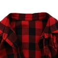 thumbnail image 6 of Gytharion Women's Long Shacket Jacket Lightweight Casual Long Sleeve Lapel Overcoat Loose Cozy Button Down Trench Coat Fashion Plaid Print Winter Outerwear with Pockets, 6 of 8