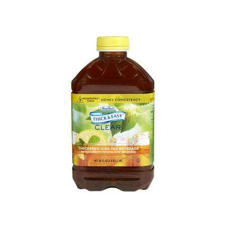Thick & Easy Thickened Beverage 46 oz. Bottle Iced Tea Flavor Ready to Use Honey Consistency, 45587 - Case of 6