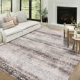 thumbnail image 2 of HOMERRY Area Rug 8' x 10' Floral Area Rug for Living Room Washable Soft Vintage Distressed Indoor Floor Carpet, Brown, 2 of 6