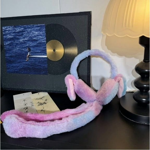 Winter Rabbit Ear Warm Ear Muffs Colorful Plush Ear Covers Snowy Day Fleece Lined Thickened Cute Ear Muffs