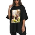 thumbnail image 4 of Plus Size Shirt for Women Black Tops for Women Oversized Short Sleeves Shirt for Women Puppy T Shirt Crewneck Shirt for Women L, 4 of 5