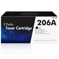 thumbnail image 1 of Amstech 2-Pack Compatible Toner for HP W2110A 206A LaserJet Pro M255dw M255nw MFP M282nw 283fdn 283cdw 283fdw Printer High Yield No Chip, with Tool(Black), 1 of 7