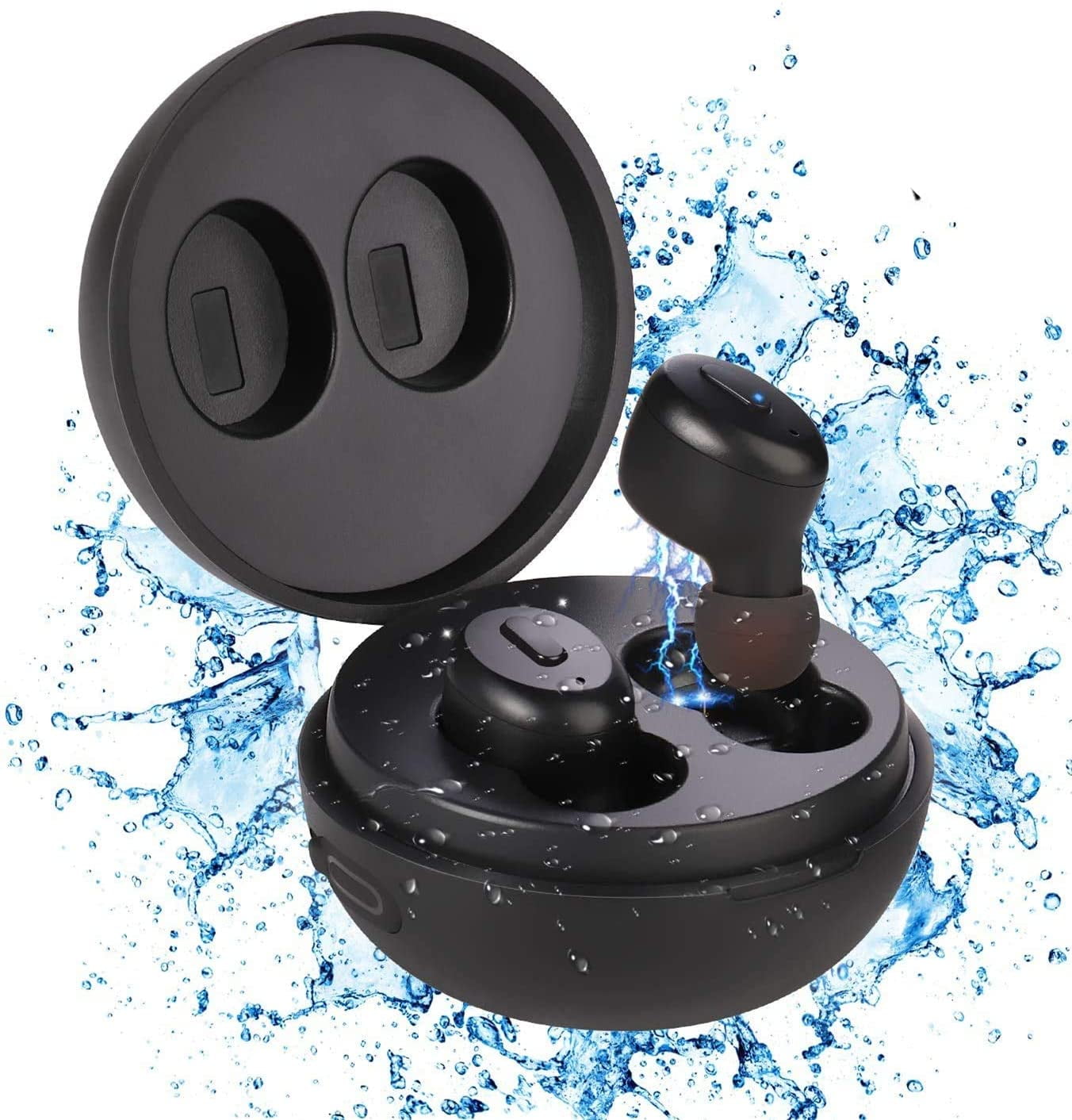 IP68 Waterproof Swimming Earbuds Sport Wireless Bluetooth 5.0 Headphones Builtin Mic