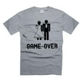 thumbnail image 5 of Funny Wedding Joke Shirt Game Over T-Shirt Marriage Wedding Party Tees Bachelor Party Unisex Shirts (Small Military Green), 5 of 6