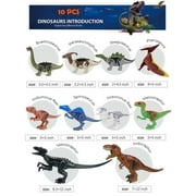 10 PCS Assorted Dinosaur Toy sets,DIY Dinos LEGO compatible Action Figures, Cake Topper, Party Favor