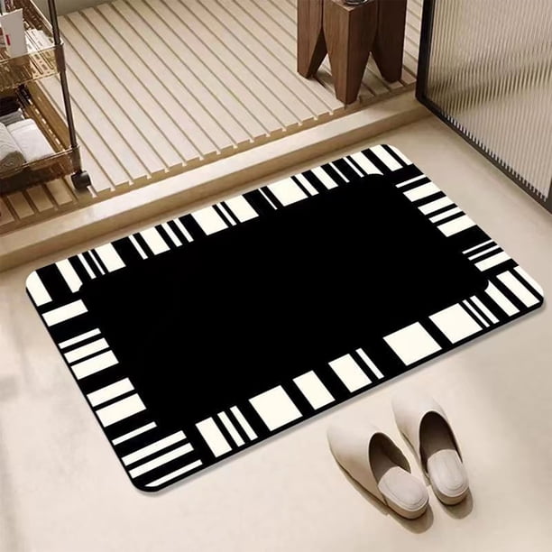 Fiudx Estera de Diatomita, Antideslizante, Absorbente de Agua, Fácil de Limpiar, Diseño de Pvc Duradero, Ideal para Decorar La Entrada Del Hogar, con Un Diseño Único y Elegante.