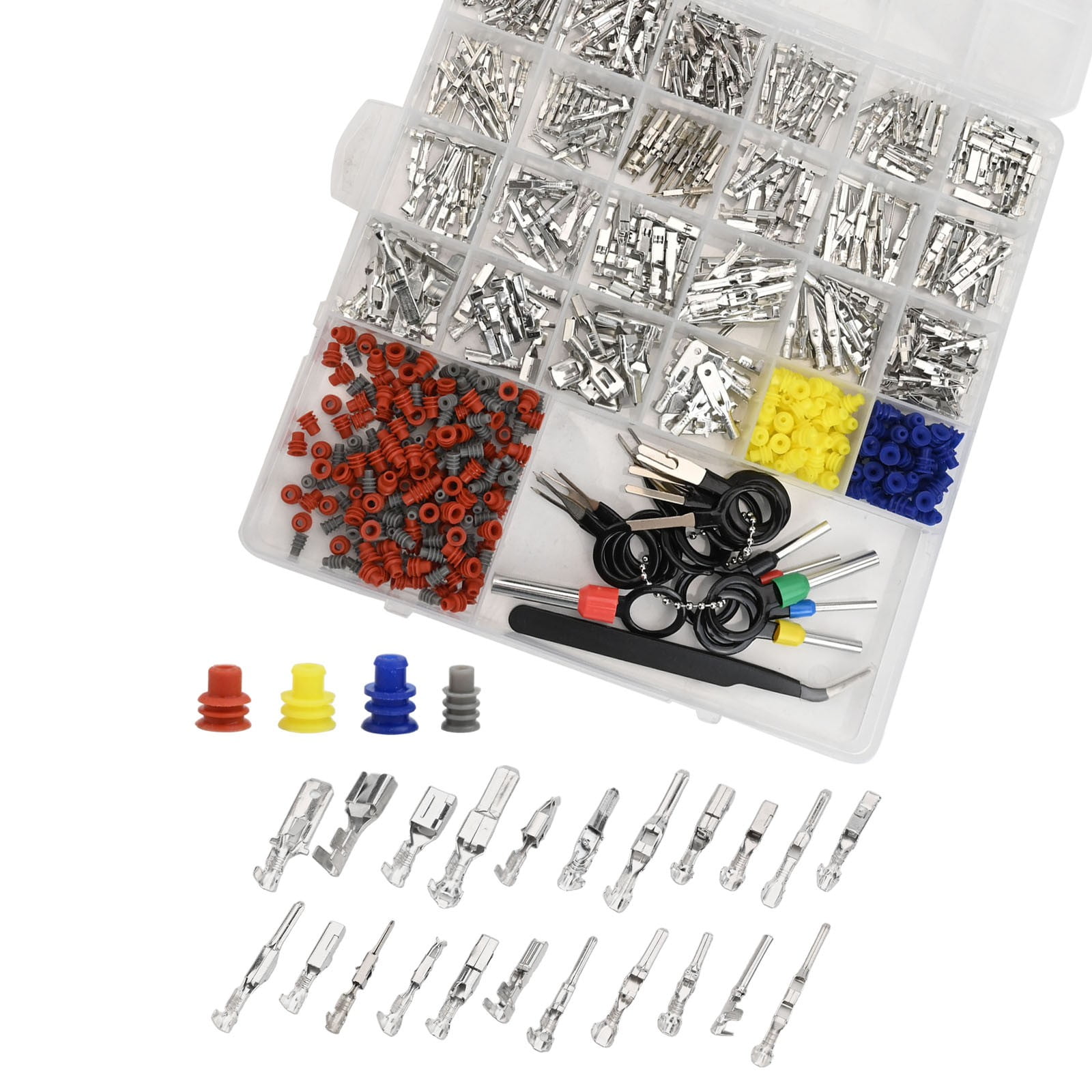 660Pc Pin Connector Car Electrical Wire Terminal 1/1.5/1.8/2.2/2.8/3.5/4.8/6.3
