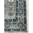 thumbnail image 4 of EORC Silver Hand Knotted Wool Traditional Oushak Rug, 6' x 9', 4 of 6