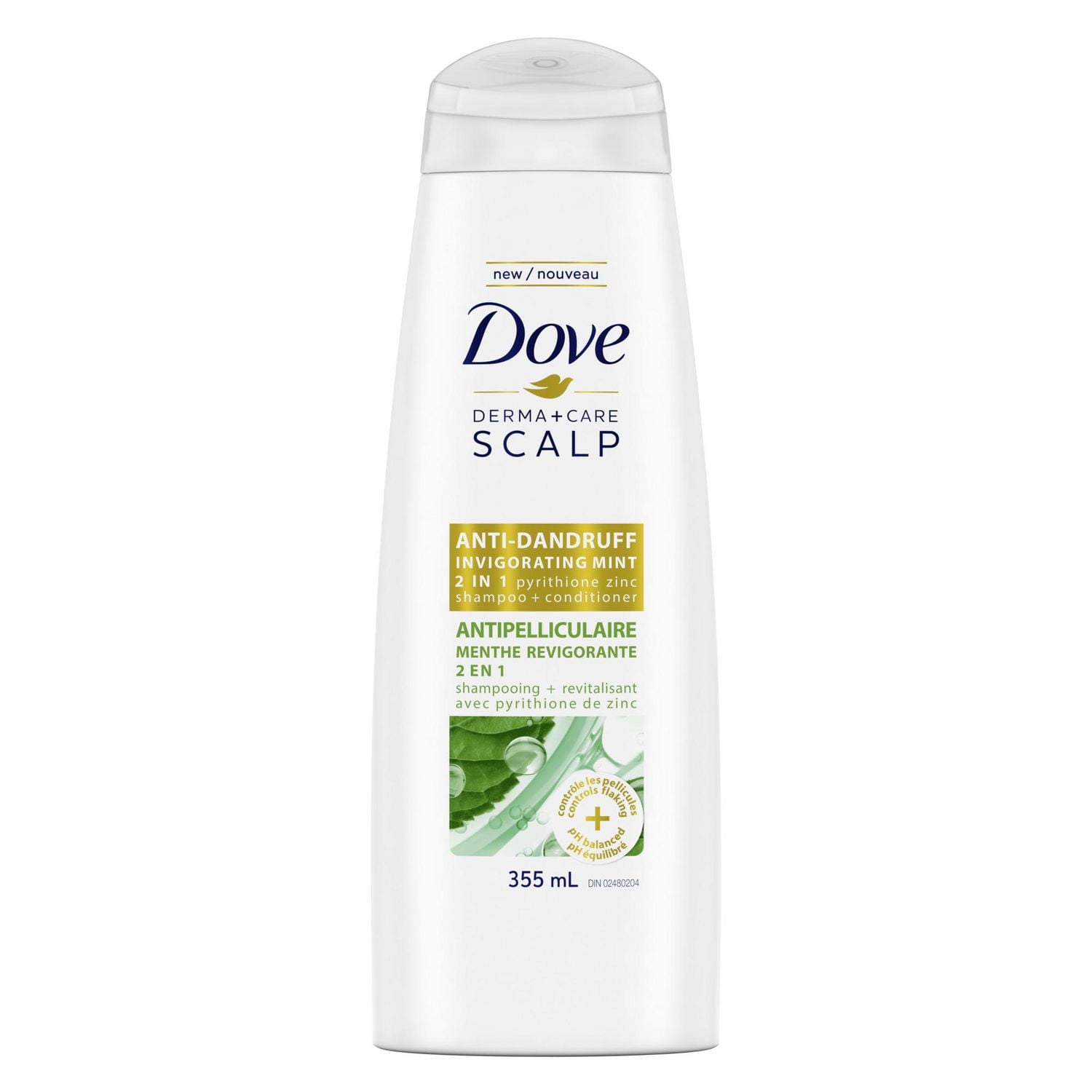 Dove Anti Dandruff Invigorating Mint 2 in 1 Shampoo and Conditioner
