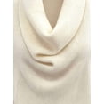 thumbnail image 6 of Women Cowl Neck Knit Sweater, Long Sleeve Loose Fit Solid Pullover, Casual Autumn Jumper for Daily Commute Holiday Home Wear, 6 of 8