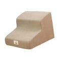 thumbnail image 1 of Escaleras para perros escalones multiusos para mascotas, portátiles, estables, suaves, antideslizantes, resistentes a los arañazos, cómodas, cubierta 2 pasos caqui, 1 of 8