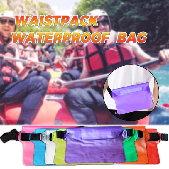 Waterproof Fanny Pack - Cruise Essentials 2026 - Waterproof Pouch With Adjustable Waist Strap, Triple Zipper Roll-Top Dry Bag for Phone, Keep Passport Valuables Dry for Beach Kayaking Boating