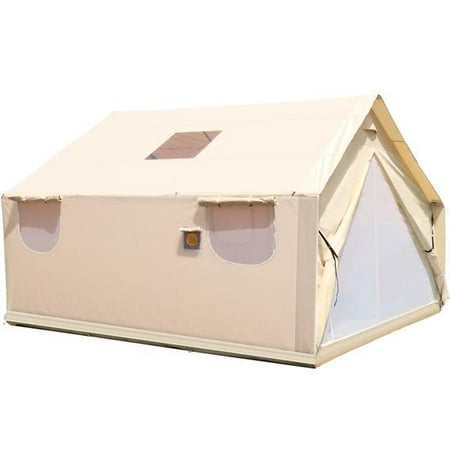 VEVOR 10x12ft Canvas Wall Tent with Frame - Fire & Water Repellent Perfect for Hunting & Camping