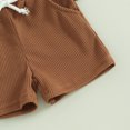 thumbnail image 7 of Okbabeha Toddler Girl Boy Summer Clothes Little Dude Short Sleeve Waffle Shirt Shorts Set Infant Baby Cute Outfits, 7 of 7