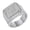Silver, variant on Men's Stainless Steel Hip Hop Luxury Full CZ Personalized Ring Gold Plated Size 12