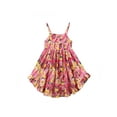 thumbnail image 2 of famuka Little Girl Summer Strap Dress Toddler Flowers Sundress Child Cotton Swing Dresses, 2 of 10