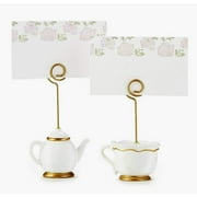 Kate Aspen Tea Time Whimsy Teapot and Teacup Place Card Holders, (6 Set of 6, 36 Pieces), Place Cards Included