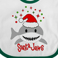 thumbnail image 4 of Inktastic Santa Jaws Cute Christmas Shark in Santa Hat Boys or Girls Baby Bib, 4 of 4