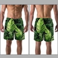 thumbnail image 3 of luoweisi Men's Beach Shorts Quick Dry Swim Trunks with Mesh Lining Tropical Leaves XL, 3 of 5