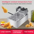 thumbnail image 1 of Freidora eléctrica Multifuncional Inteligente 6L Gran capacidad 2500W Alta potencia Acero inoxidable Temperatura constante automática para puestos comerciales domésticos yeacher Enchufe de EE. UU., 1 of 6
