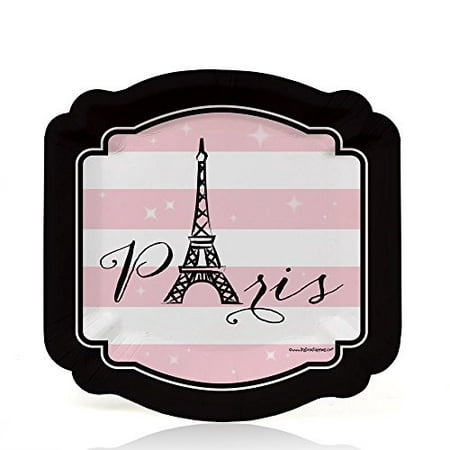 Paris, Ooh La La - Paris Themed Party Dessert Plates (8 count)