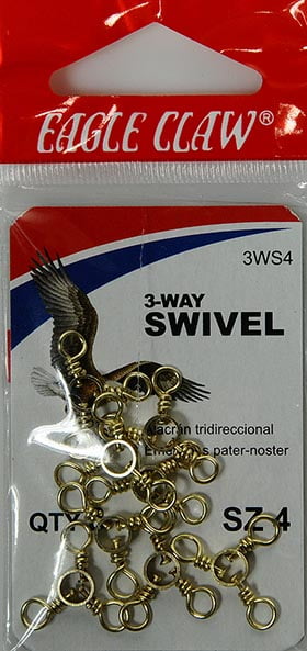 01052M-014 1000 Eagle Claw Sz.14 Black Swivel Safety Snaps EB050203 