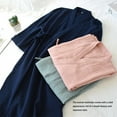 thumbnail image 4 of Kimono primavera verano algodón crepé camisón bata de baño media manga hogar Hotel pijamas Qarigey Verde Mujer/L, 4 of 6