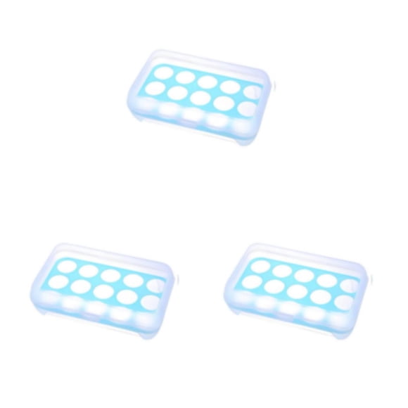 Billuyoard Caja de almacenamiento de huevos de 15 rejillas con tapa Cajas de mantenimiento fresco Estuche organizador de plástico Apilable Type1 NO1