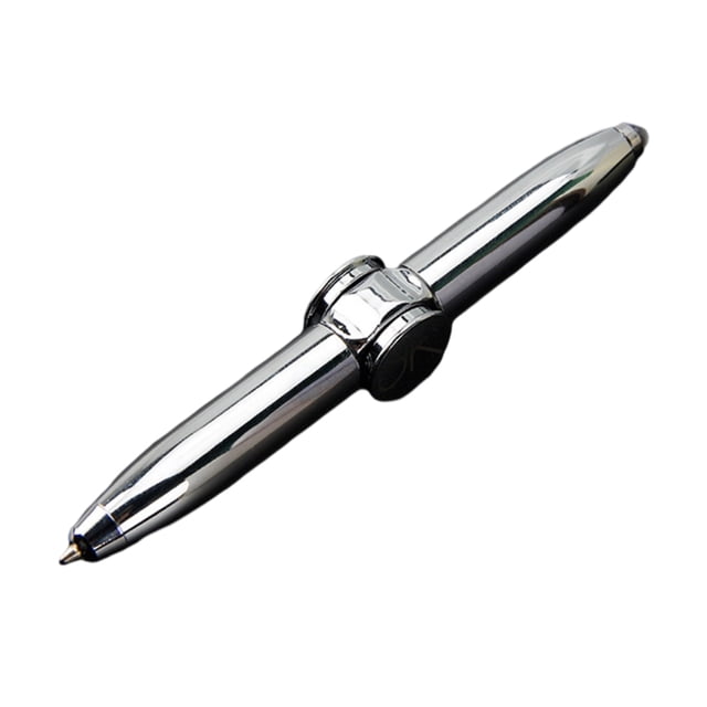 Bolígrafo de descompresión luminoso LED multicolor Bolígrafo giratorio con punta de dedo Bolígrafo de metal con giroscopio para personas con TDA o TDAH
