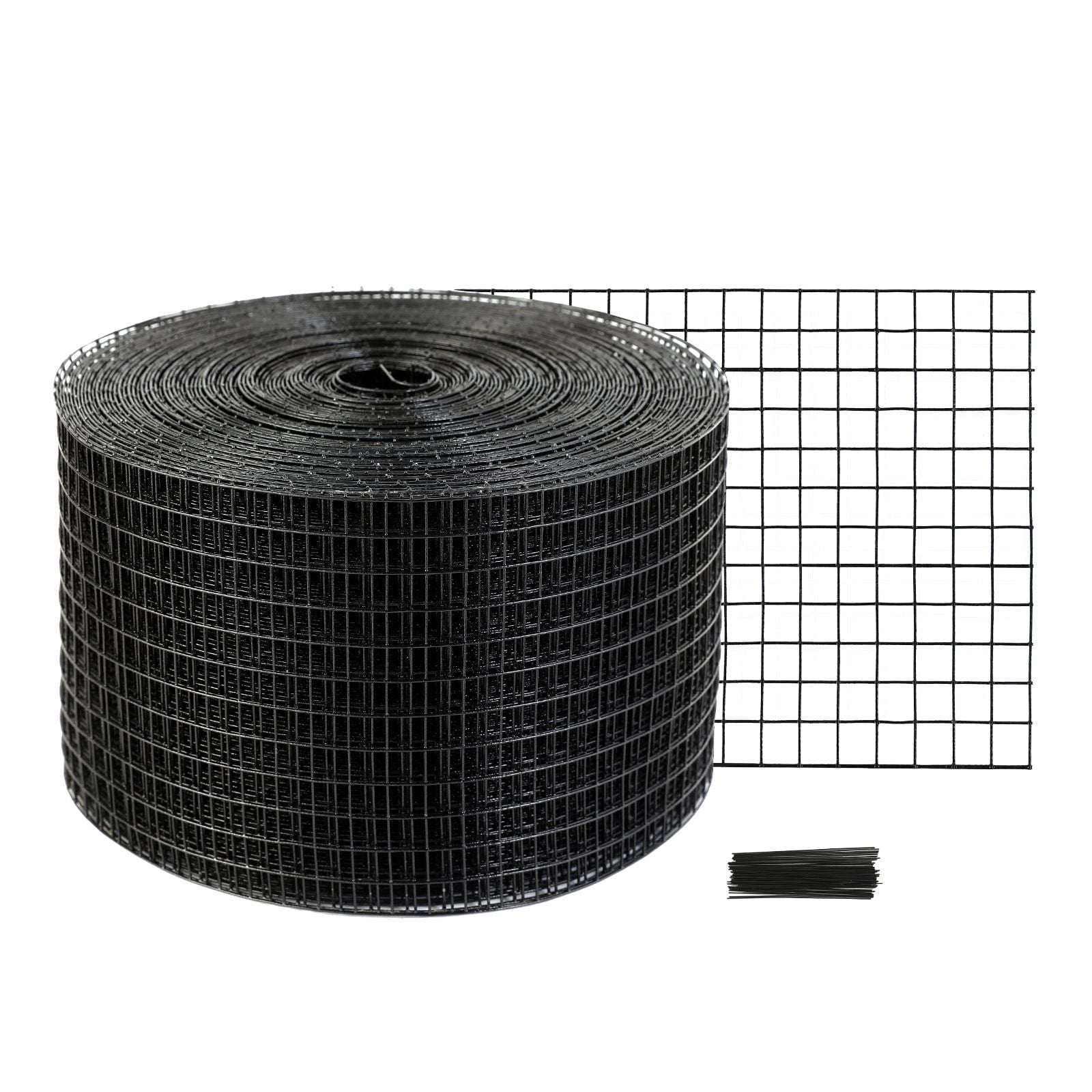 Solar Panel Bird Guard, Critter Guard Roll Kit with Rust-proof PVC Coating, Solar Panel Guard with 50pcs Tire Wires, 1/2 inch Wire Roll Mesh, 8 inch x 100ft