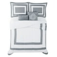 thumbnail image 2 of London Fog Raynes Hotel Grey/White 5 Piece King Comforter Set, 2 of 2