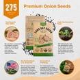 thumbnail image 3 of Organo Republic Walla Walla Onion Seeds – 275+ Non-GMO Heirloom Seeds, 1g Packet for Planting Vegetables Indoors & Outdoors, Home Garden Vegetable Seeds, 3 of 6