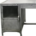 thumbnail image 4 of 56" Gray Metal Computer Desk With Three Drawers, 4 of 7