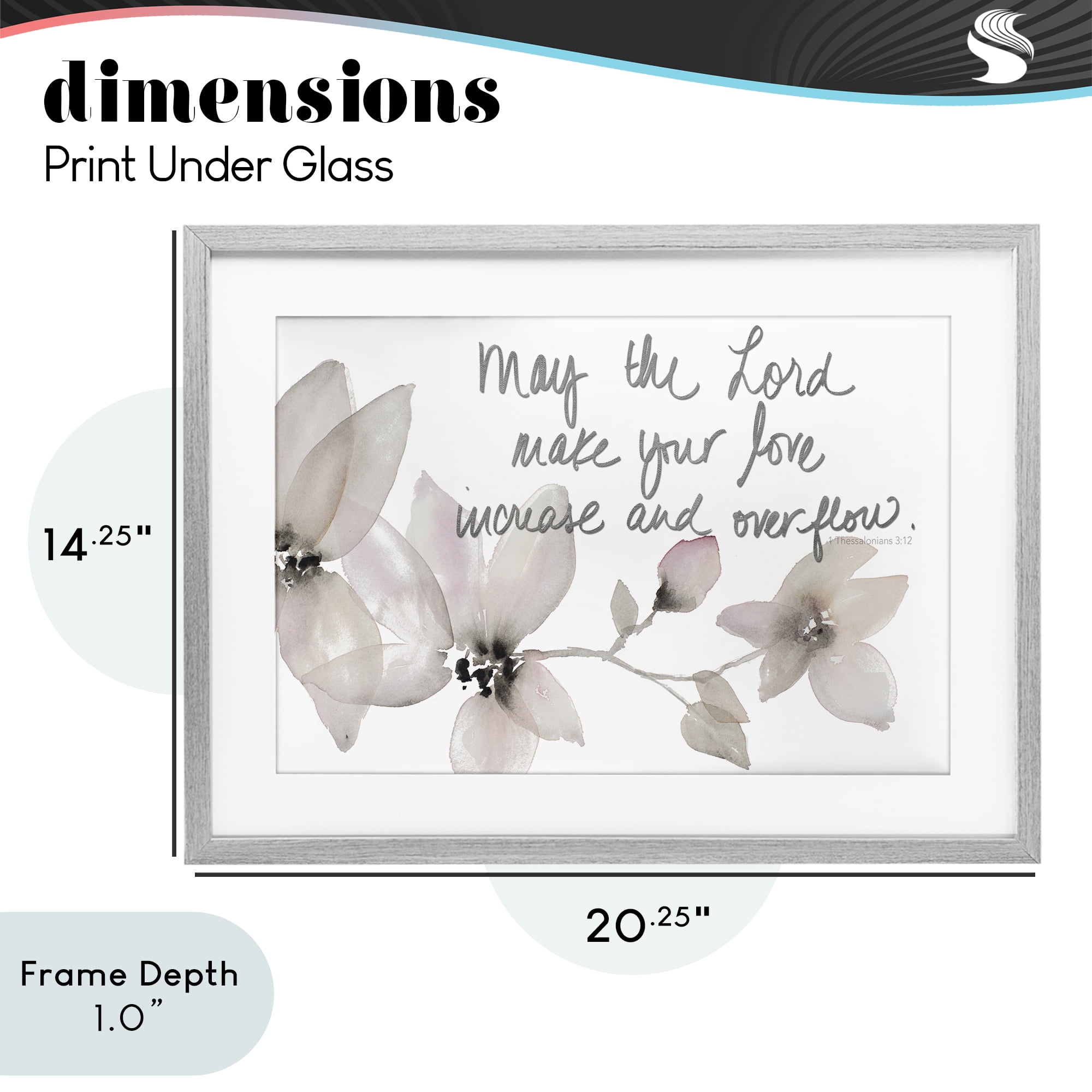 Stupell Industries Love Increase & Overflow Gray Framed Print Under Glass, design by Lanie Loreth