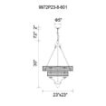 thumbnail image 3 of CWI Lighting Shalia 8 Light Traditional Metal Chandelier in Black, 3 of 6
