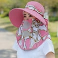 thumbnail image 2 of Sombrero para el sol ANGGREK con cubierta para el cuello y la cara mujer ala ancha extraíble protección UV, 2 of 5