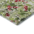 thumbnail image 3 of Addison Rugs Mayfield Premium Machine Washable Transitional Holiday Holly Aloe Round Rug, 8' x 8', 3 of 6