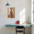 thumbnail image 2 of ZHONGYUTONG African American Wall Art Black Women Canvas Tribal Pictures Wall Decor Abstract Africa Girl Painting for Home Decor Framed (12.00" x 18.00"), 2 of 5