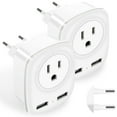 thumbnail image 1 of MesaSe European Travel Power Adapter 3-in-1 International Power Adapter Charger with 2 USB Ports for US 100-250V Multi-function Power Adaptor Travel Spare Adapter for Cellphone Tablet, 1 of 10