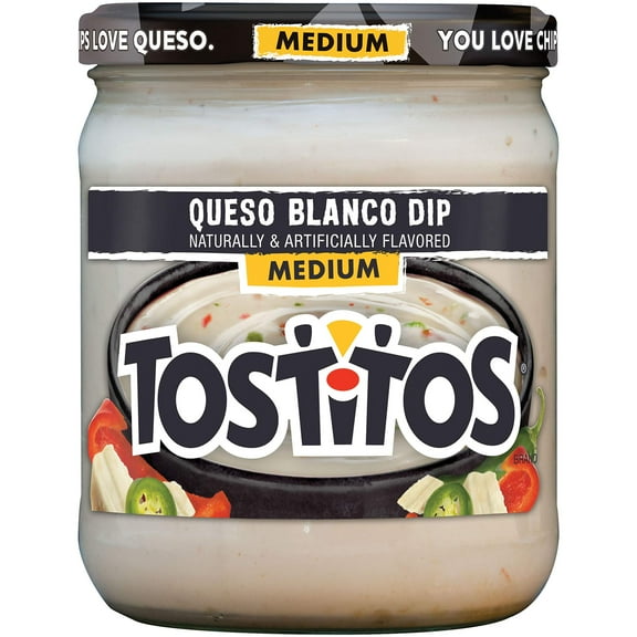 2x-Tostitos Dip, Queso Blanco, Medium, 15oz(packaging may vary)