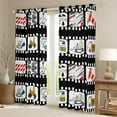 thumbnail image 2 of Construction Curtains 30%-50% Blackout Truck Tractor Curtains ,Cartoon Excavator Bulldozer Vehicle Car Curtains & Drapes Black White Checkered Window Curtain, 2 of 6