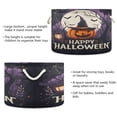 thumbnail image 3 of Collapsible 20" Round Storage Basket with Handles Laundry Hamper Open Storage Bins Halloween-themed Pumpkin, 3 of 6