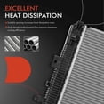 thumbnail image 5 of A-Premium Engine Coolant Radiator Assembly with Transmission Oil Cooler Compatible with Chevrolet Malibu 2019 2020 2021 2022 2023 L4 1.5L, 5 of 6