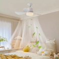thumbnail image 3 of Modern Led Ceiling Fan with Light Dimmable E27 Bedroom Living Room Fan Lamp, 3 of 5