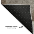 thumbnail image 5 of Addison Rugs Mayfield Premium Machine Washable Transitional Blocks Mocha Rectangle Rug, 3' X 5' Machine Washable Transitional Blocks Mocha Oversized Sherpa Throw Blanket, 5 of 6