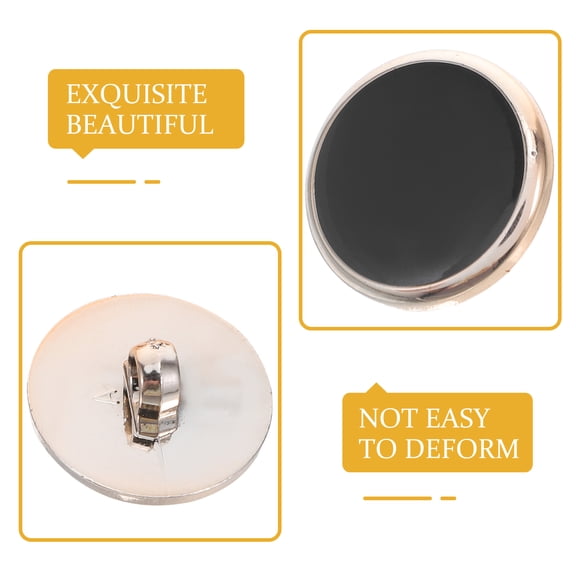 WRITWAA Clear Resin Black Buttons for Jackets, 50 Pieces - Sewing Accessories for Coats and Outerwear